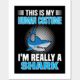 Shark T shirt costume Tee for Men, Women, Kids, and toddlers Posters and Art